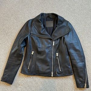 Gorgeous AllSaints Black Leather Jacket, size 6